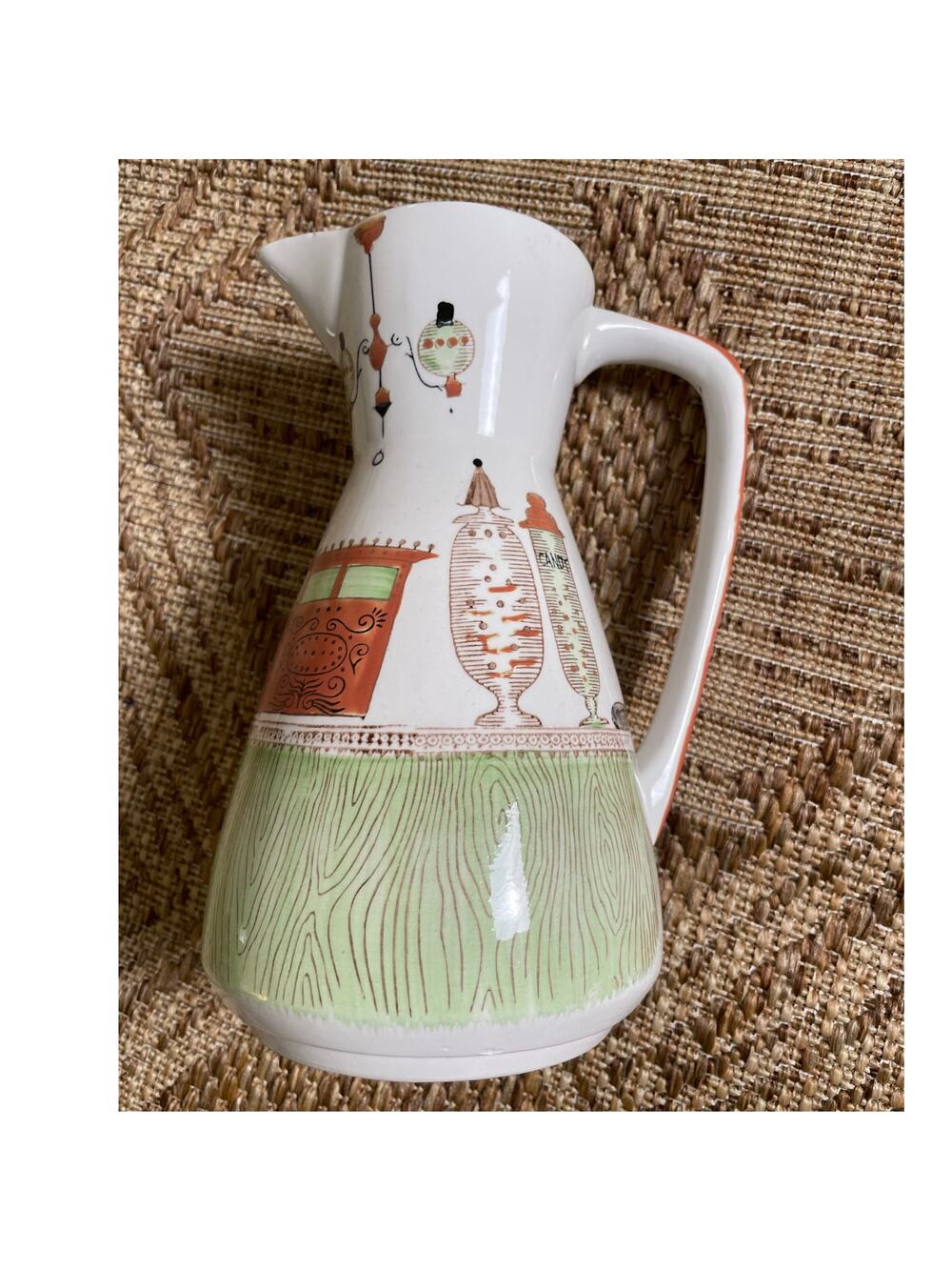 Vintage Enesco Japan MCM Pitcher / Vase